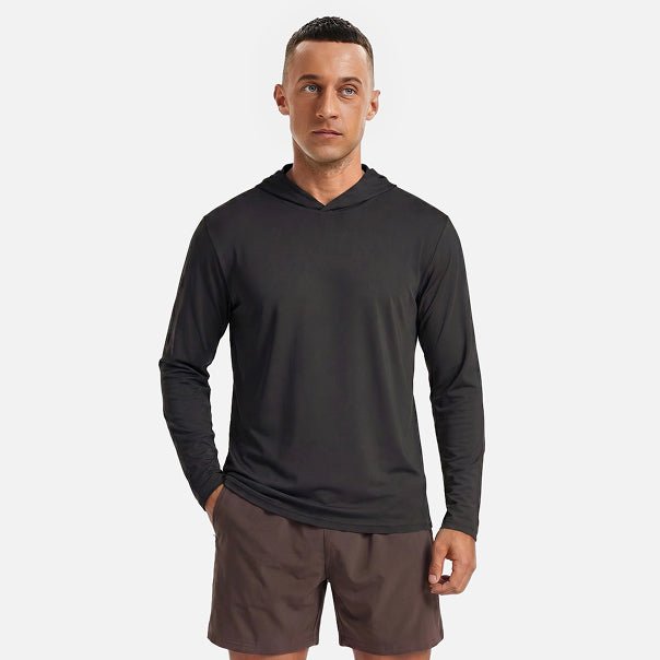 Men's Sun Protection Hoodie with Long Sleeves for Fishing and Outdoor