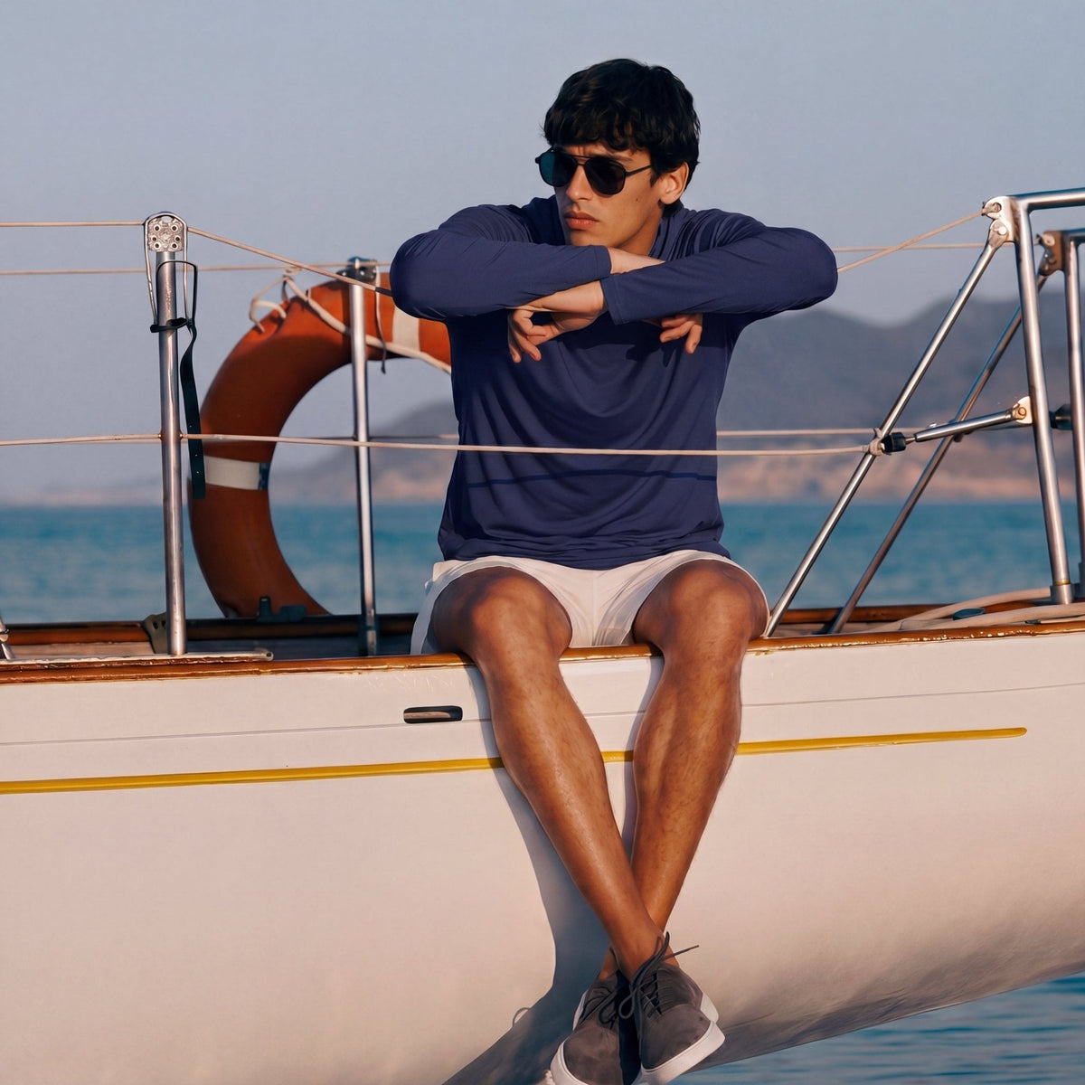 Men's Sun Protection Hoodie with Long Sleeves for Fishing and Outdoor