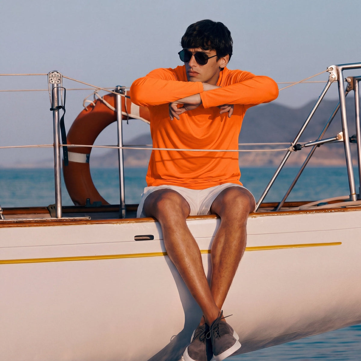 Men's Sun Protection Hoodie with Long Sleeves for Fishing and Outdoor