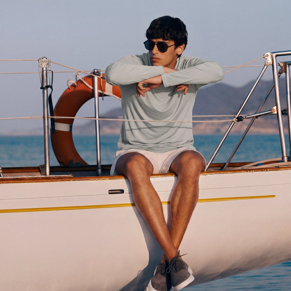 Men's Sun Protection Hoodie with Long Sleeves for Fishing and Outdoor