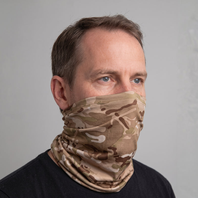 Men's Camouflage Neck Gaiter with Breathable Mesh Face Cover