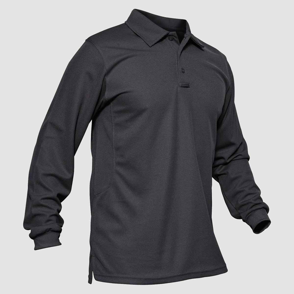 Men's Long Sleeve Performance Polo Shirt with Quick Dry Fabric