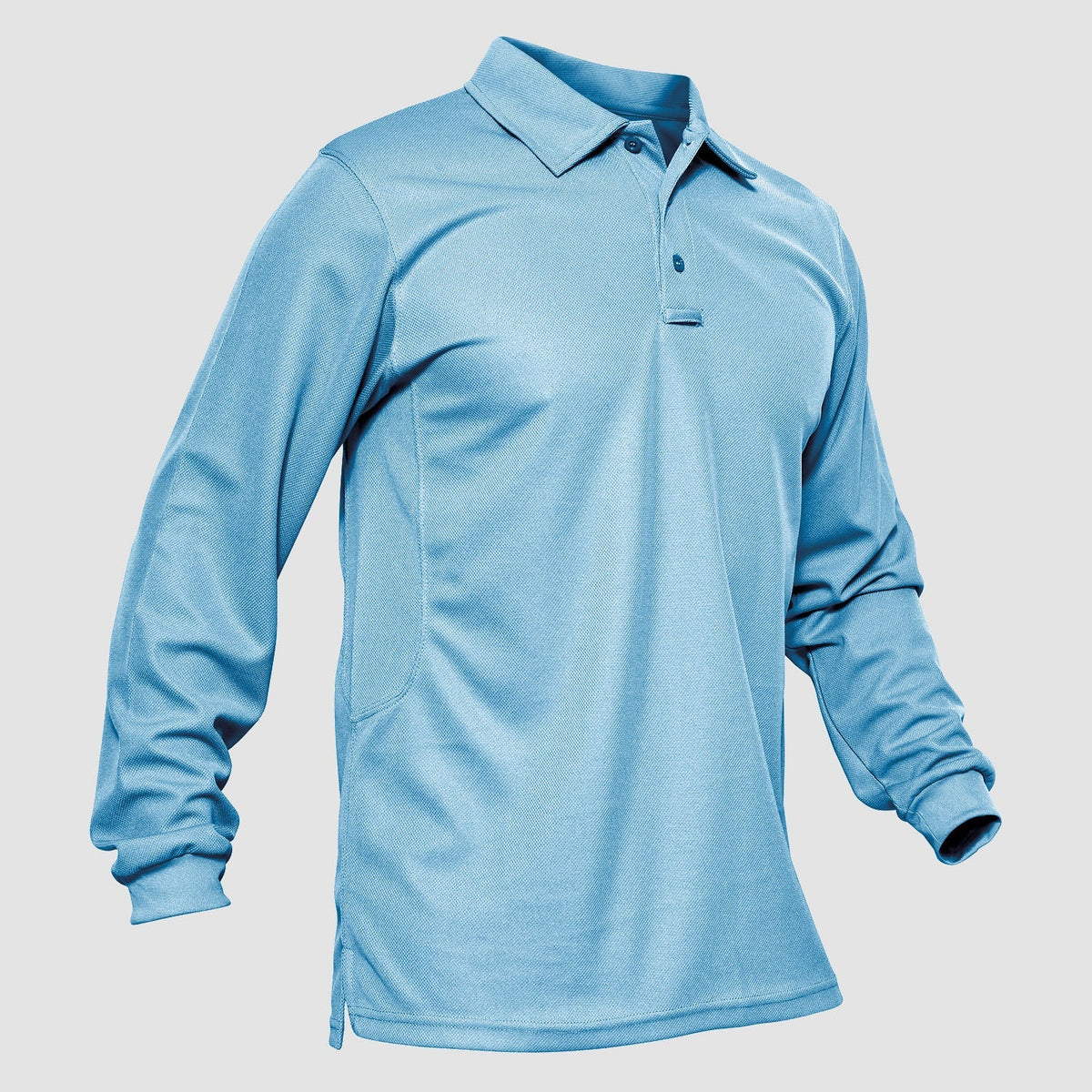 Men's Long Sleeve Performance Polo Shirt with Quick Dry Fabric