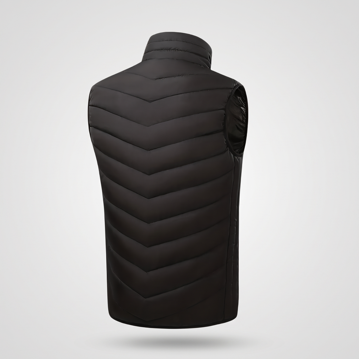 Men's Chevron Quilted Padded Vest With Zip Hand Pockets