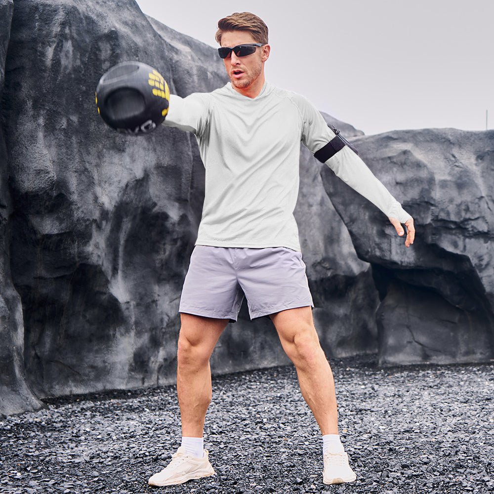 Men's Sun Protection Hoodie with Long Sleeves for Fishing and Outdoor
