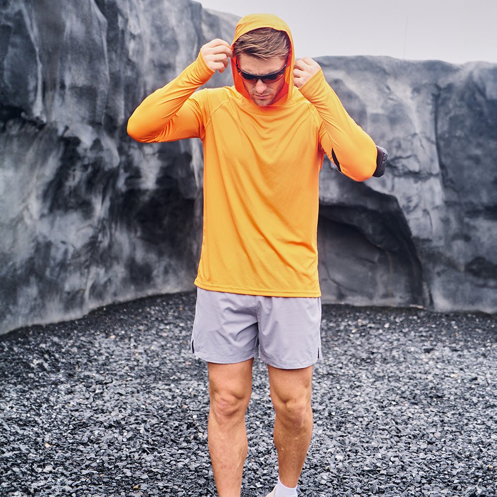 Men's Sun Protection Hoodie with Long Sleeves for Fishing and Outdoor