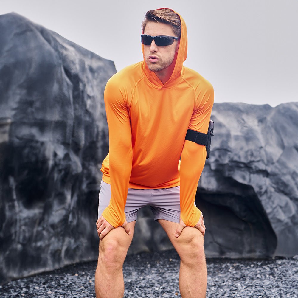 Men's Sun Protection Hoodie with Long Sleeves for Fishing and Outdoor