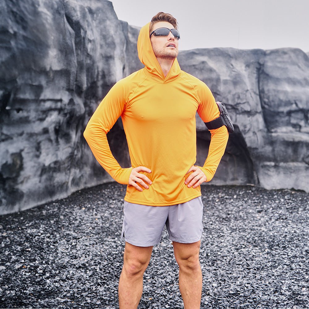 Men's Sun Protection Hoodie with Long Sleeves for Fishing and Outdoor
