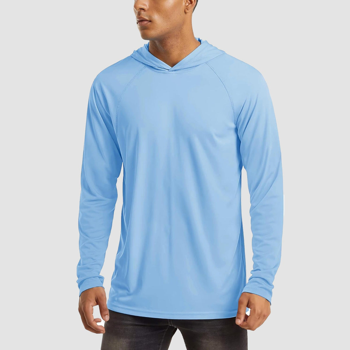 Men's Sun Protection Hoodie with Long Sleeves for Fishing and Outdoor