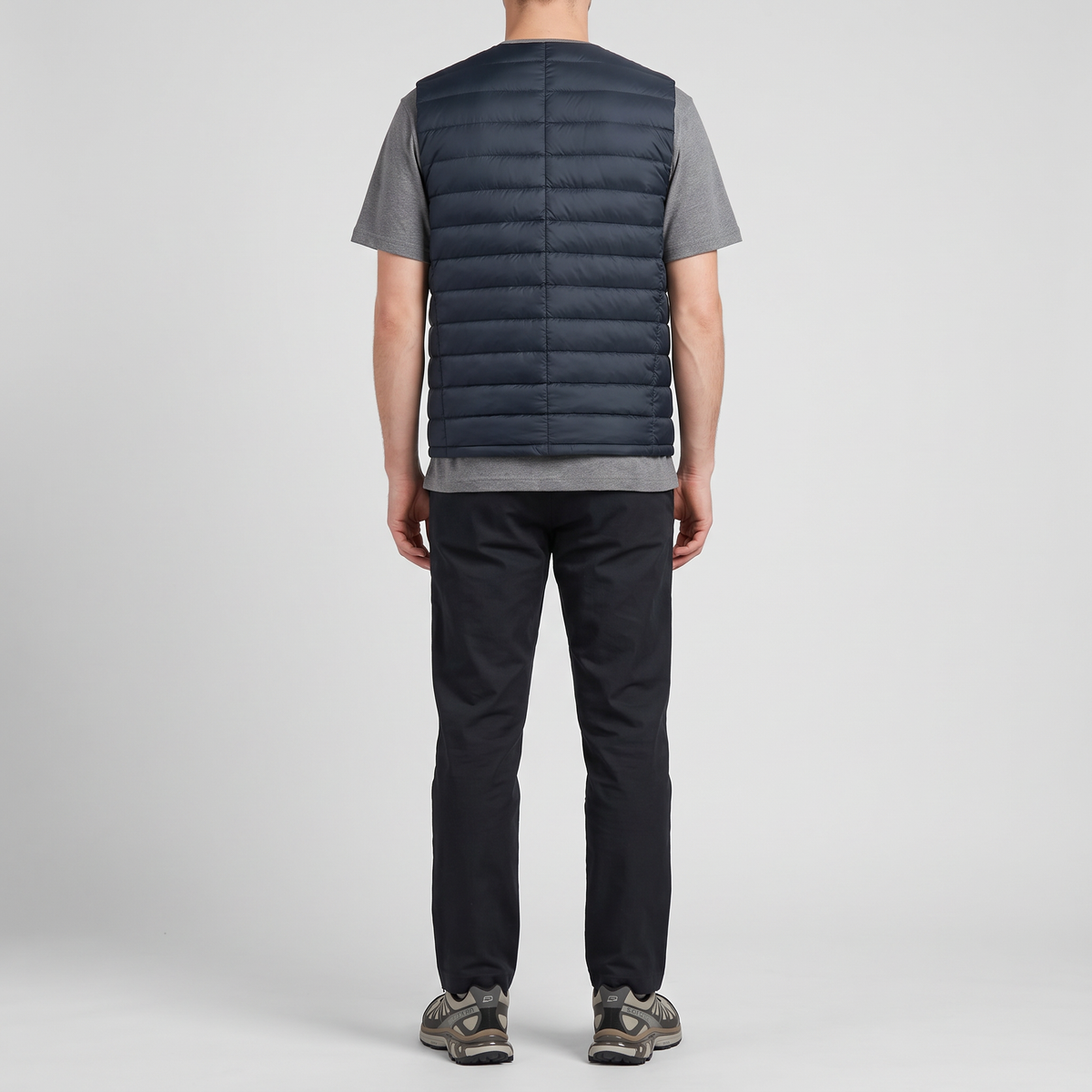 Men's Lightweight Down Vest Snap Front Sleeveless