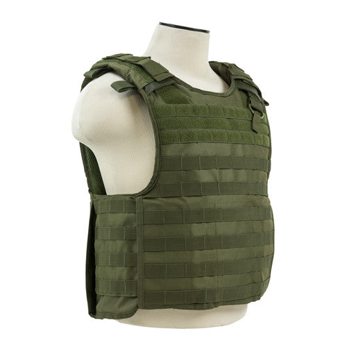 Men's Tactical MOLLE Plate Carrier Vest with Quick Release Strap and Drag Handle