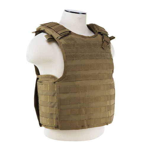 Men's MOLLE Plate Carrier Vest with Quick Release Strap and Adjustable Cummerbund