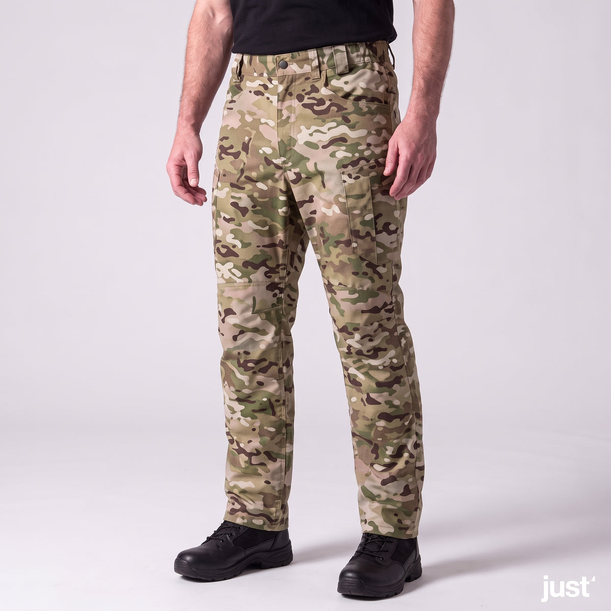 Men’s Water Resistant Tactical Cargo Pants with Stretch and Multiple Pockets