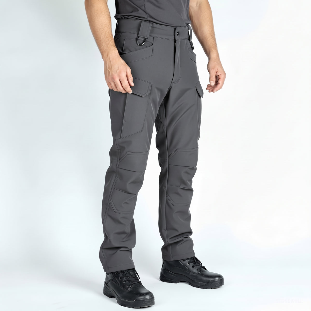 Men’s Waterproof Softshell Pants with Fleece Lining and Reinforced Knees