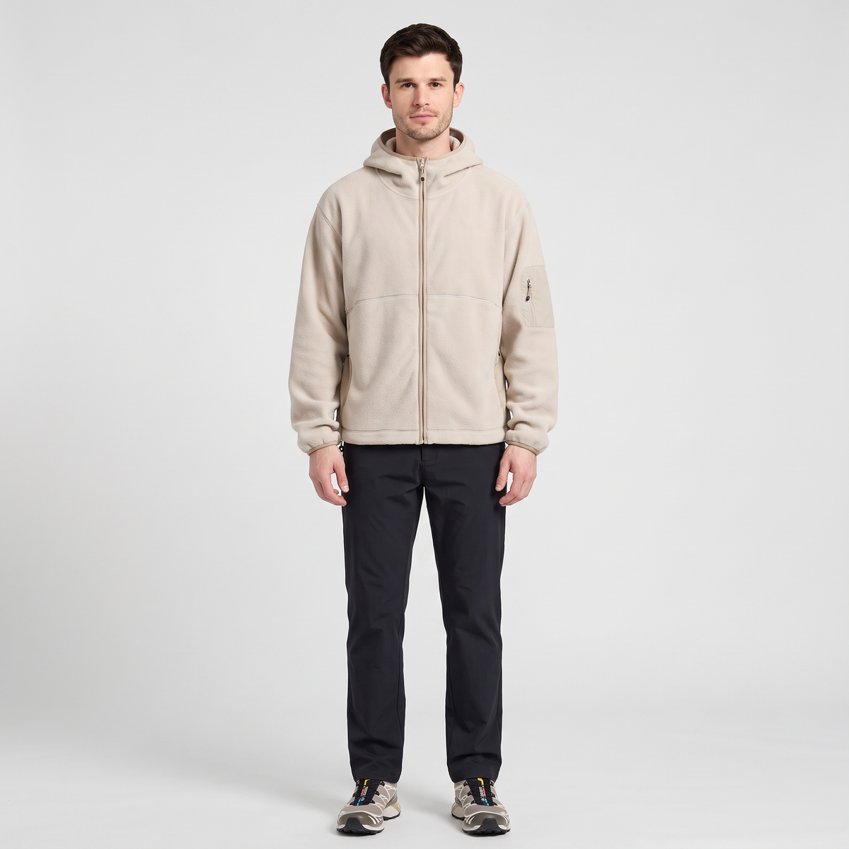 Men's Heavyweight Fleece Hoodie with Chimney Collar