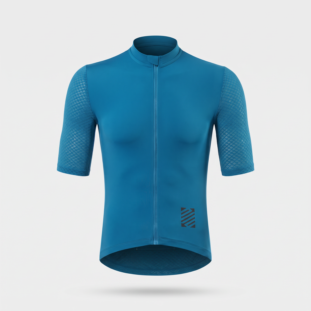 Men's Short Sleeve Cycling Jersey With Zip Rear Pocket And Mesh Panels