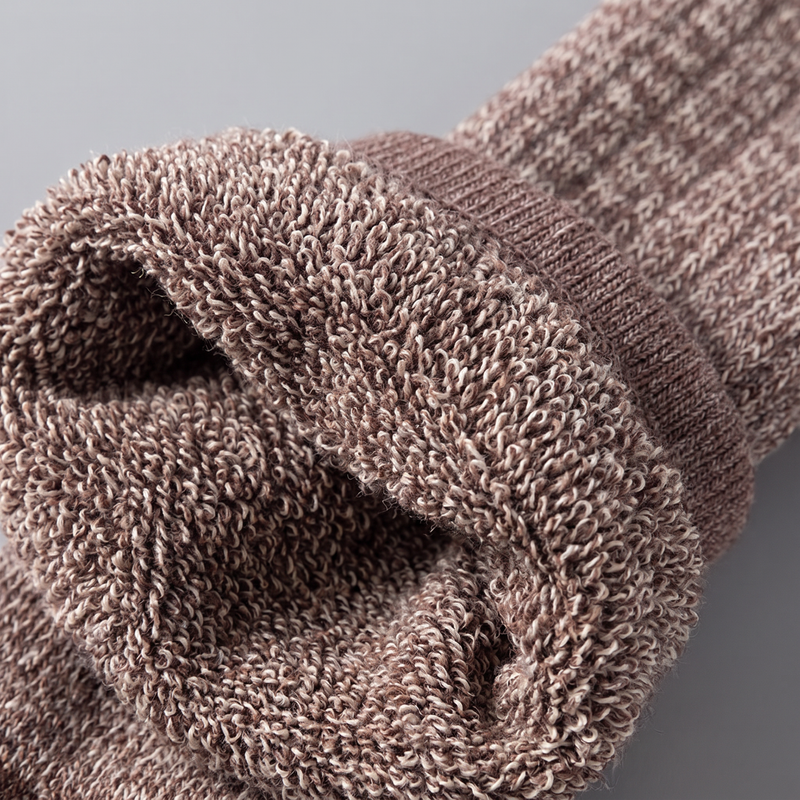 Unisex Merino Wool Thermal Hiking Socks with Cushioned Footbed