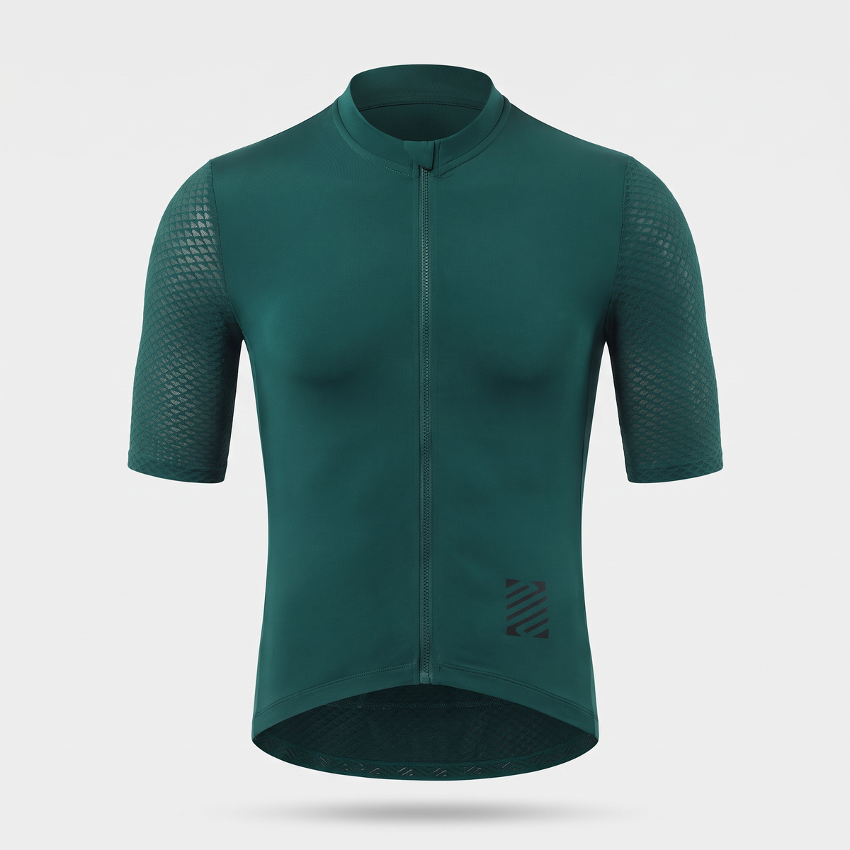 Men's Short Sleeve Cycling Jersey With Zip Rear Pocket And Mesh Panels
