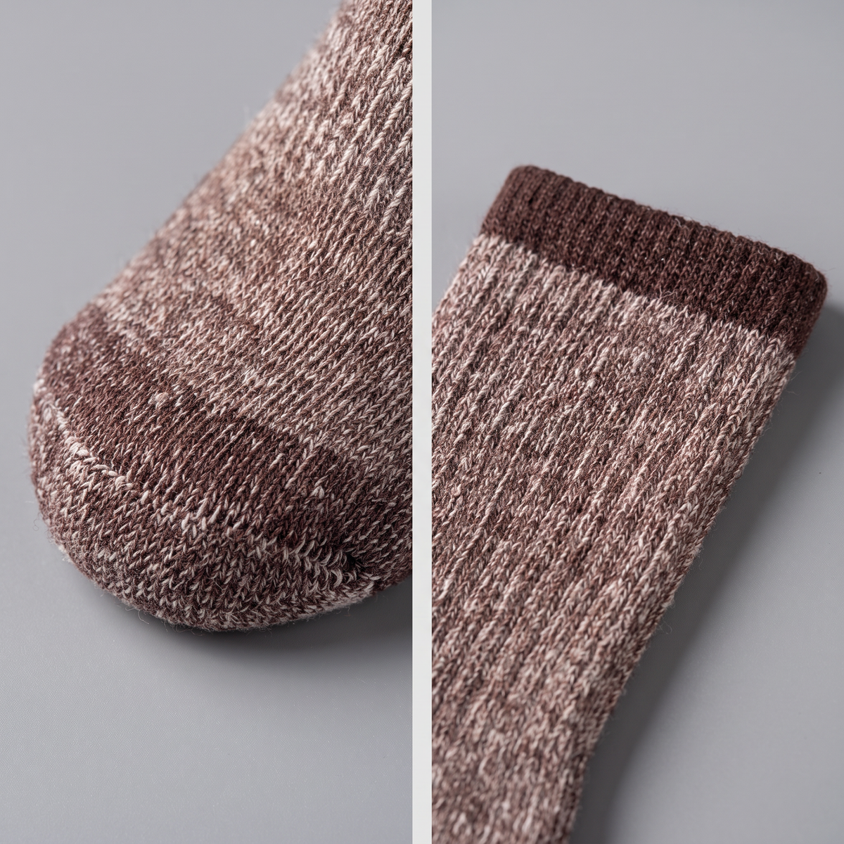 Unisex Merino Wool Thermal Hiking Socks with Cushioned Footbed