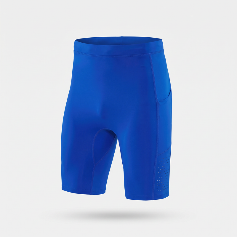 Men’s Compression Cycling Shorts with Multiple Storage Pockets and Breathable Ventilation