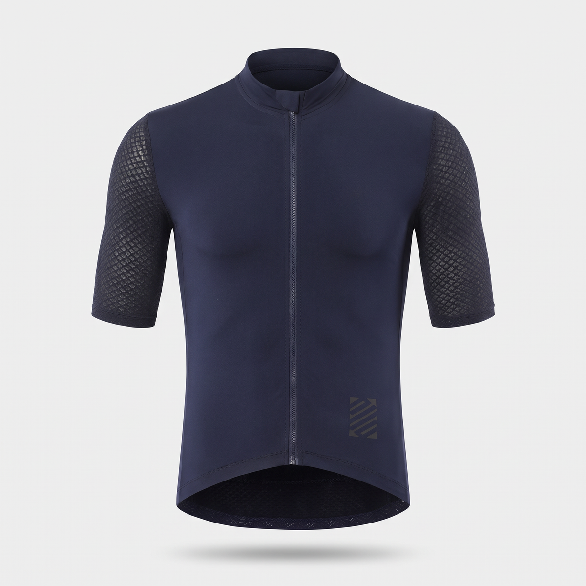 Men's Short Sleeve Cycling Jersey With Zip Rear Pocket And Mesh Panels