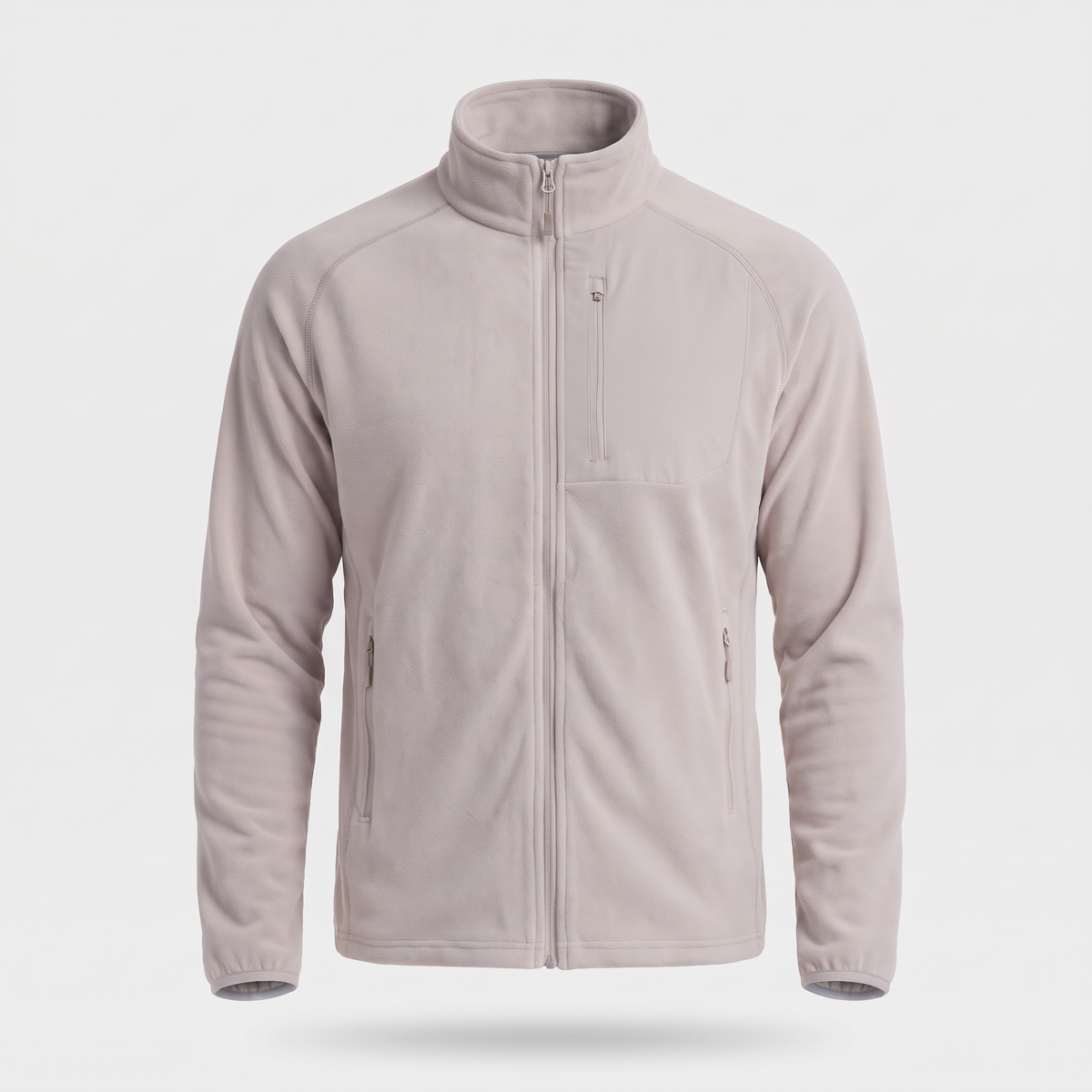 Men's Lightweight Zip Up Fleece Jacket with Chest Pocket