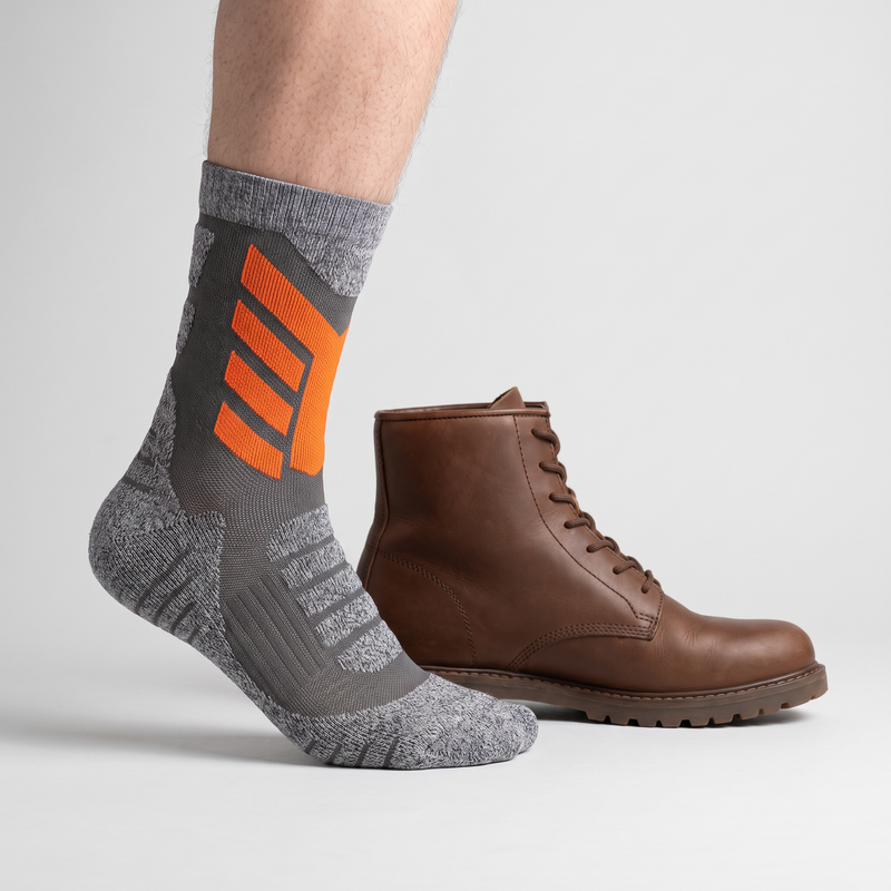 Men's Cushioned Crew Walking Socks with Arch Support
