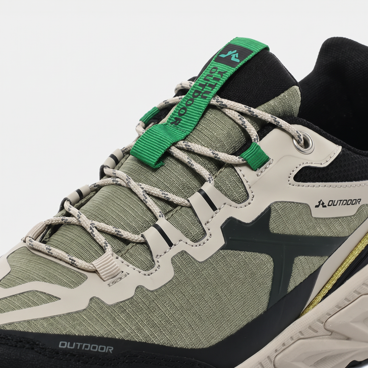 Men's Cushioned Trail Shoes with Lugged Rubber Outsole and Ripstop Mesh Upper