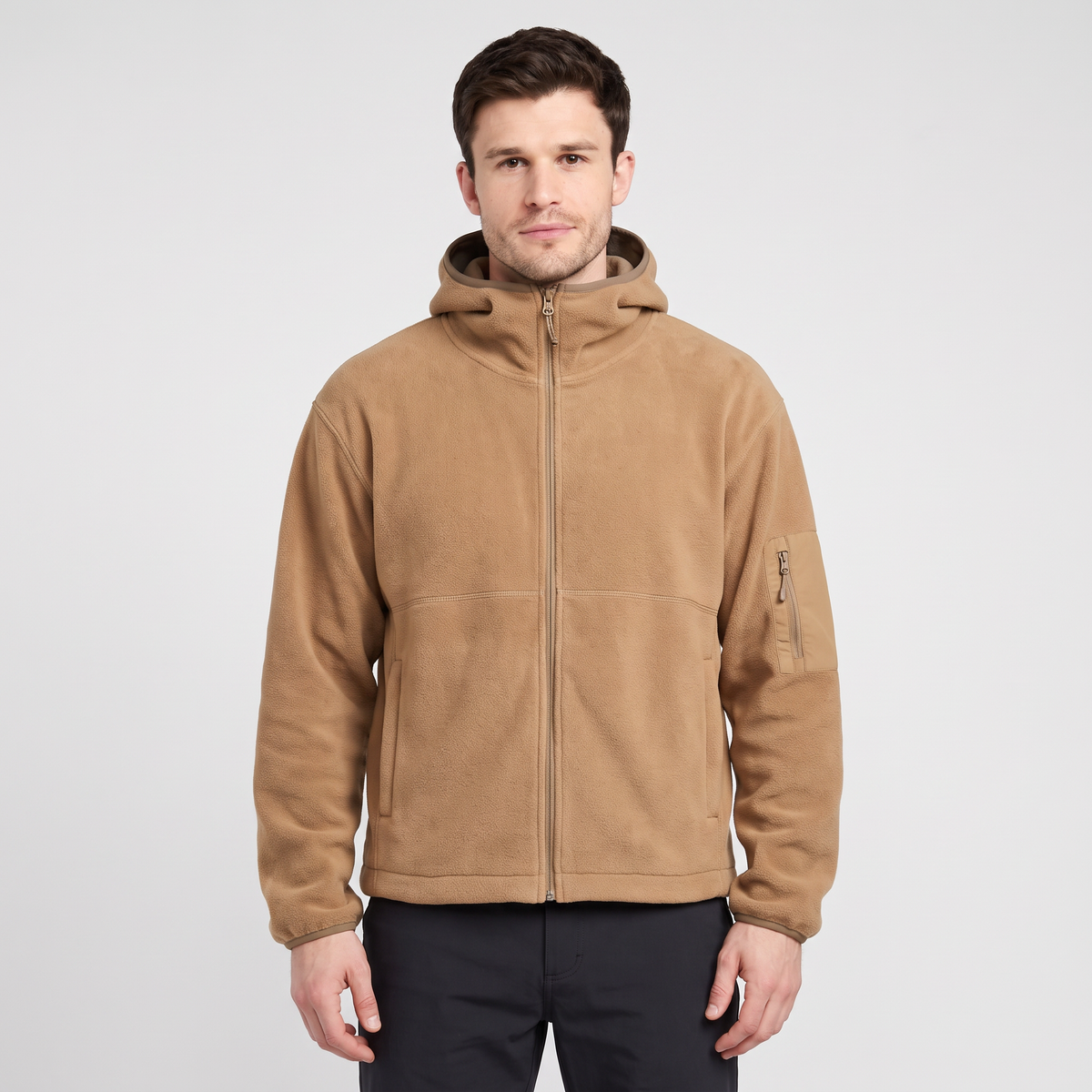 Men's Heavyweight Fleece Hoodie with Chimney Collar