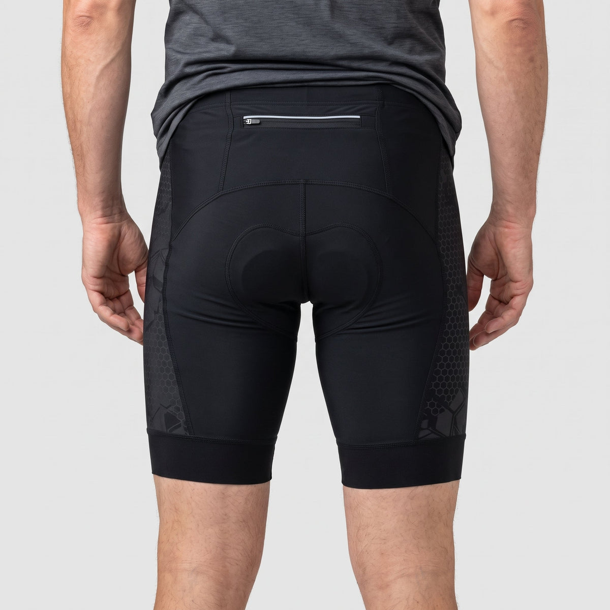 Men’s Padded Cycling Shorts with 4D Gel Chamois and Zipped Rear Pocket