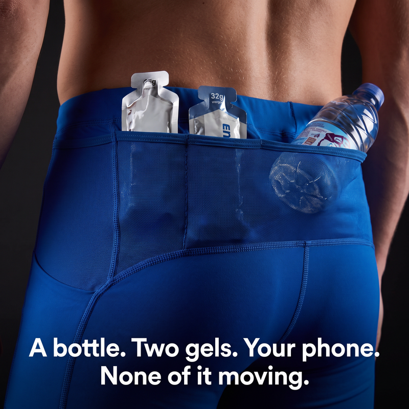 Men’s Compression Cycling Shorts with Multiple Storage Pockets and Breathable Ventilation