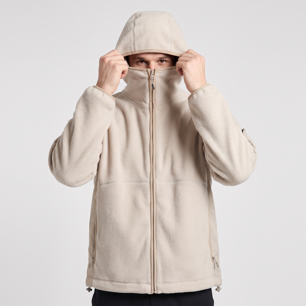 Men's Heavyweight Fleece Hoodie with Chimney Collar