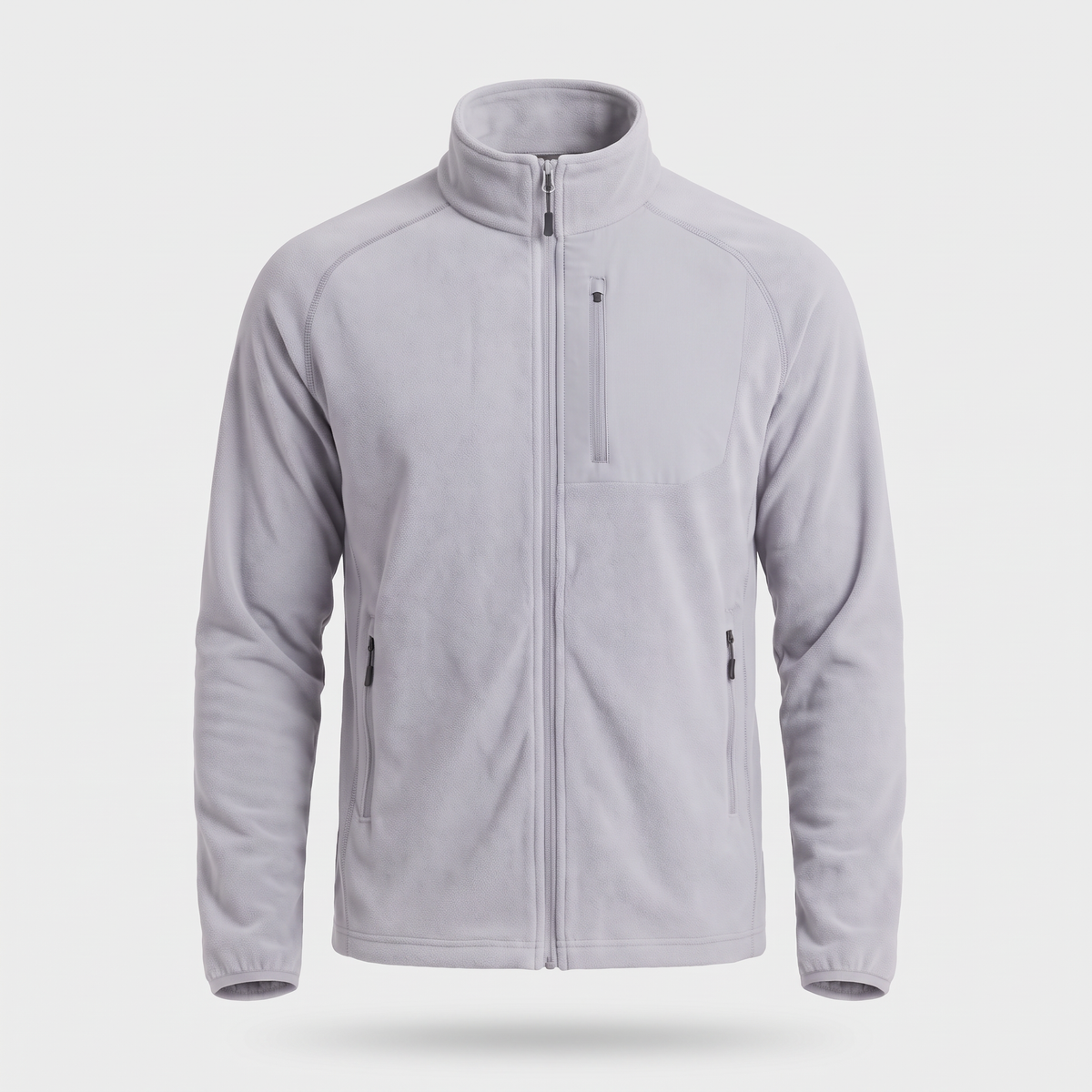 Men's Lightweight Zip Up Fleece Jacket with Chest Pocket