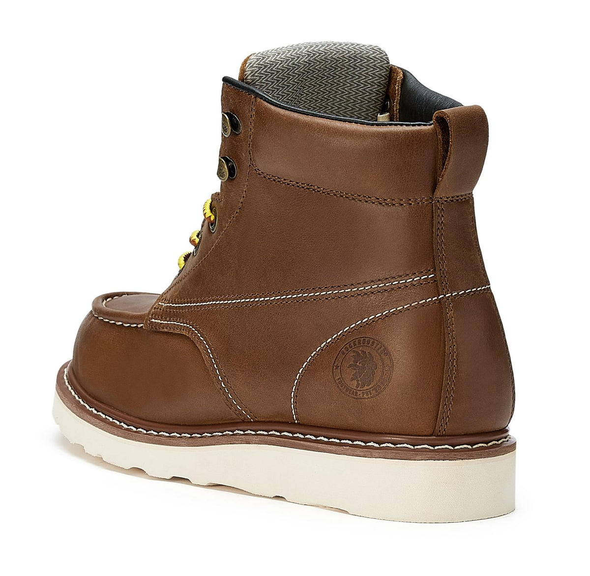Men's Waterproof Steel Toe Work Boots with Vibram Outsole and Wedge Sole