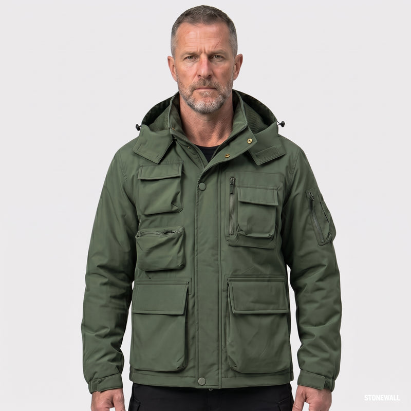 Men's Multi Pocket Hooded Hardshell Jacket