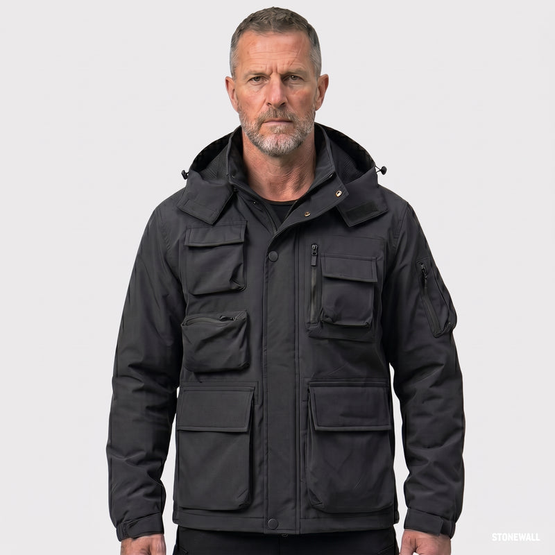 Men's Multi Pocket Hooded Hardshell Jacket