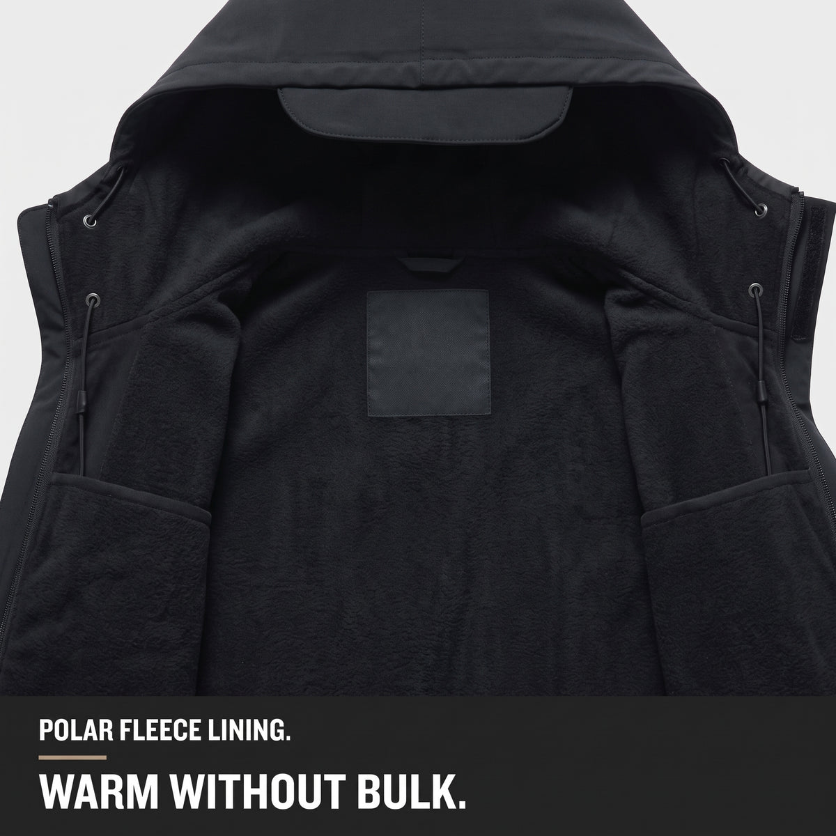 Men's Waterproof Fleece Lined Softshell Jacket with Hood