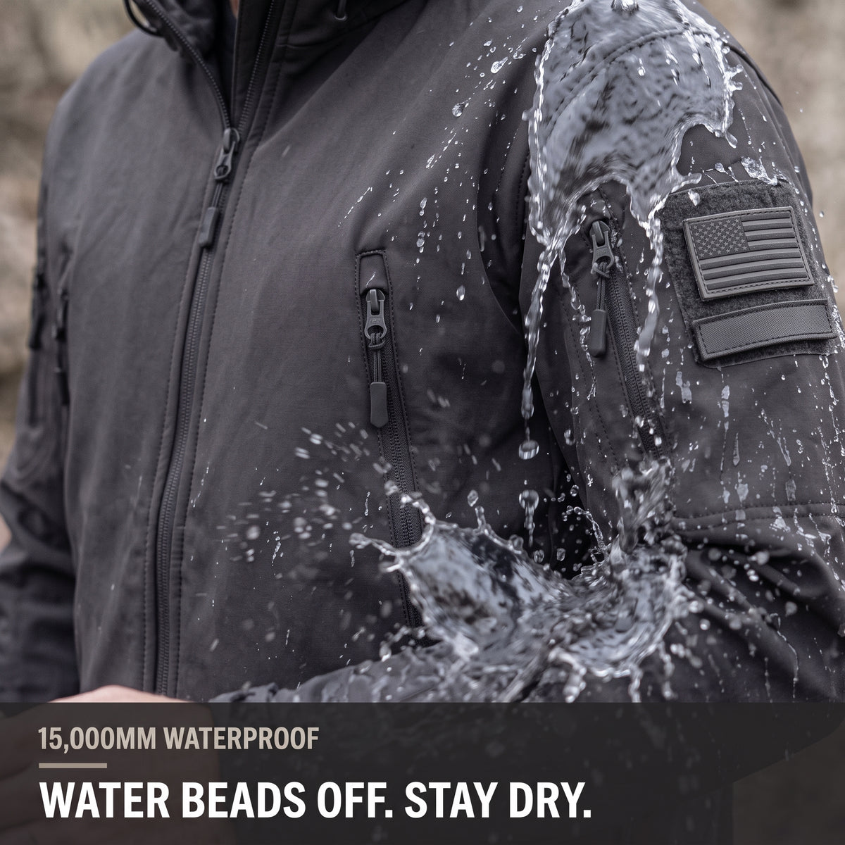 Men's Waterproof Softshell Tactical Jacket and Cargo Pants Set