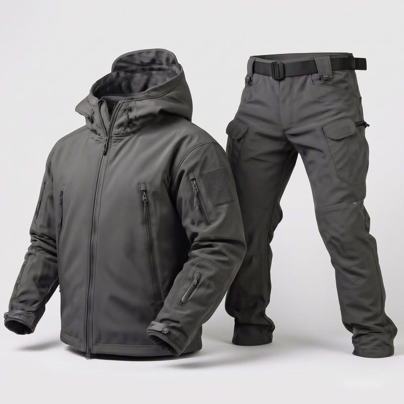 Men's Waterproof Softshell Tactical Jacket and Cargo Pants Set