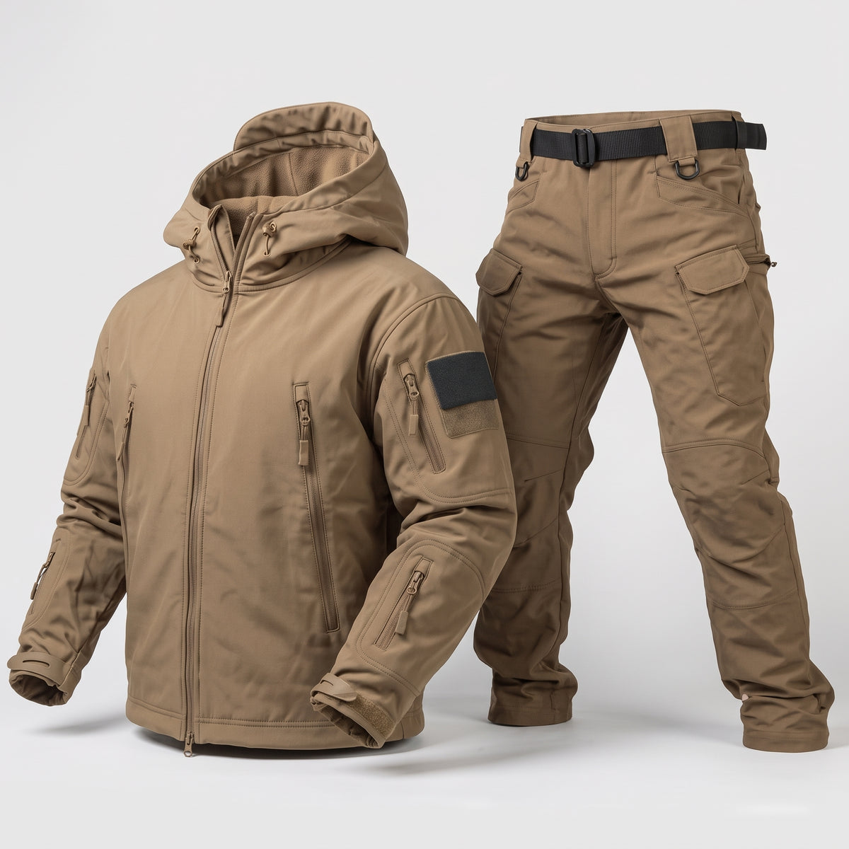 Men's Waterproof Softshell Tactical Jacket and Cargo Pants Set