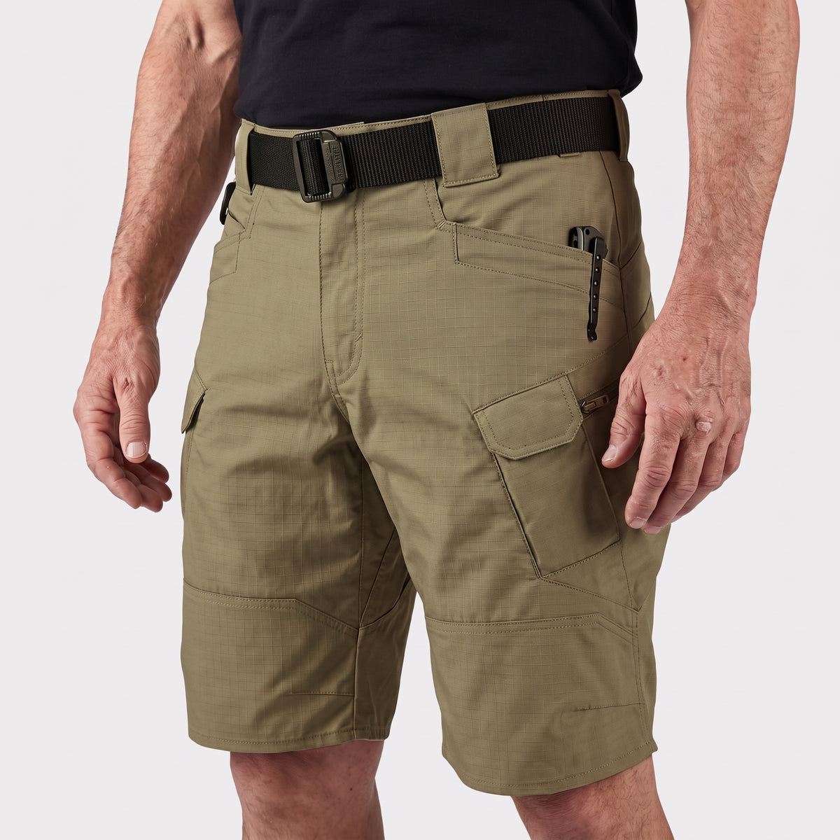 Men’s Water Resistant Tactical Cargo Shorts with Multiple Pockets