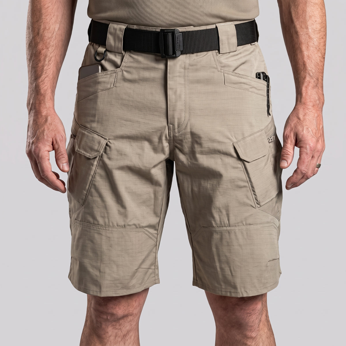 Men’s Water Resistant Tactical Cargo Shorts with Multiple Pockets