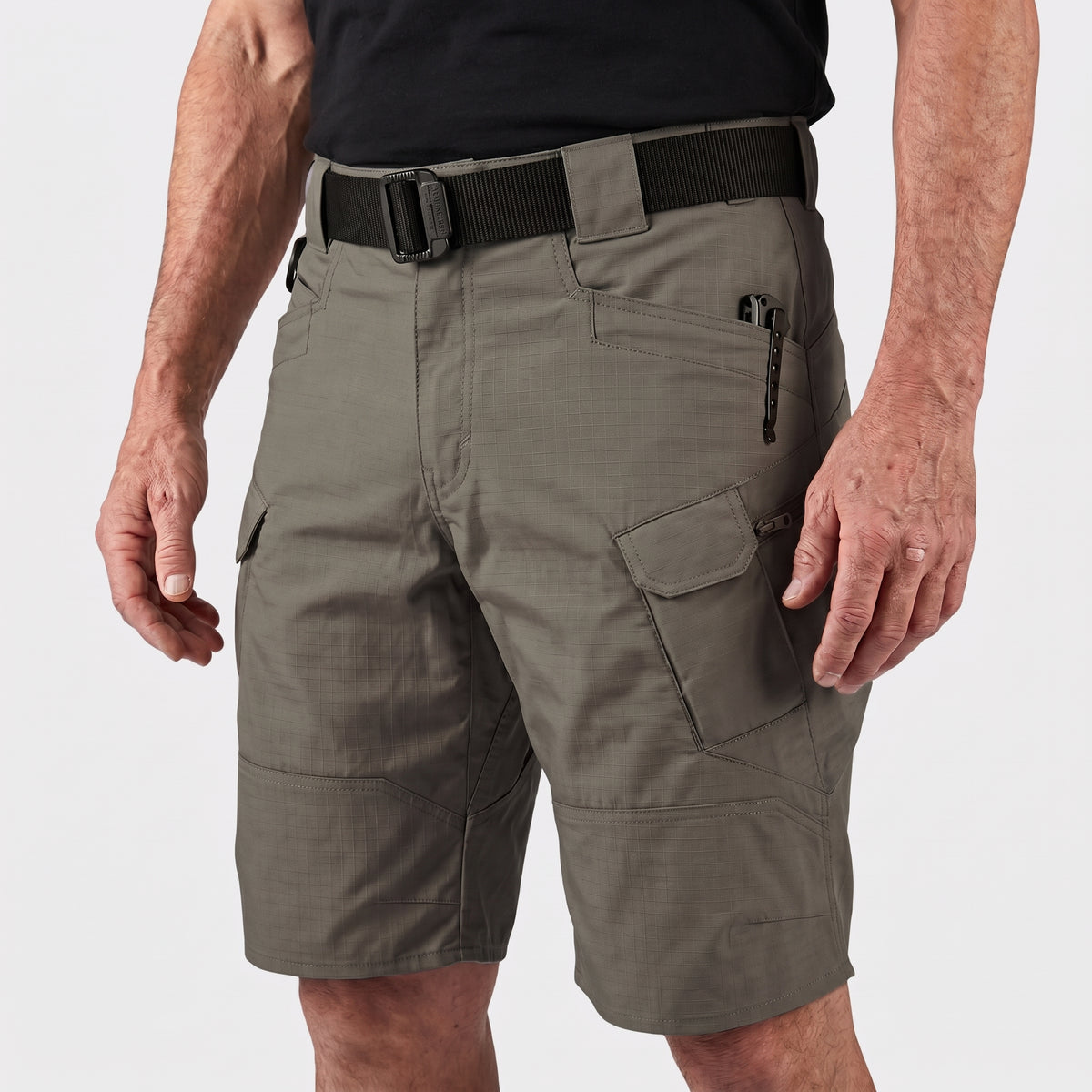 Men’s Water Resistant Tactical Cargo Shorts with Multiple Pockets
