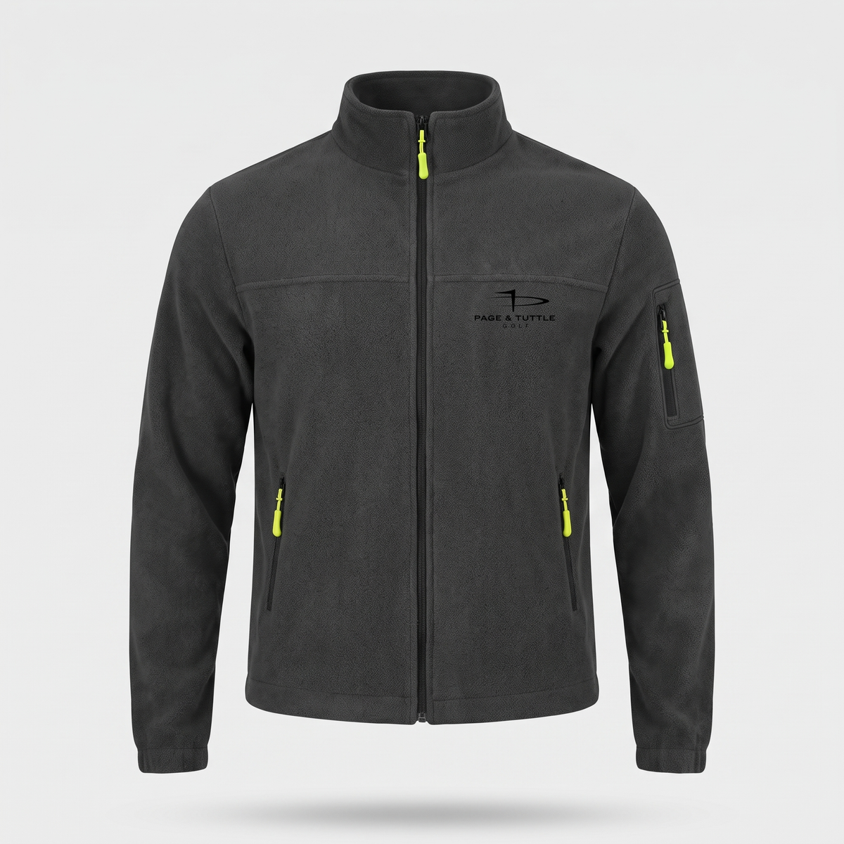 Men's Zip Up Fleece Jacket with Sleeve Pocket