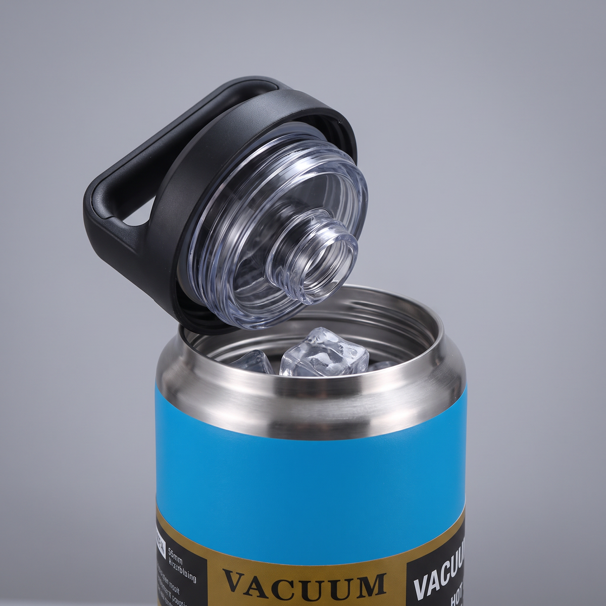 Insulated Stainless Steel Water Bottle with Carry Handle and Wide Mouth