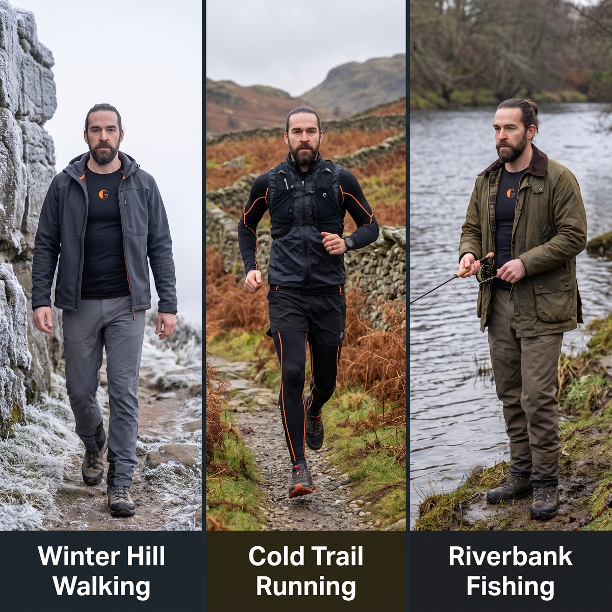 Men's Thermal Base Layer Set With Fleece Lining And Compression Fit