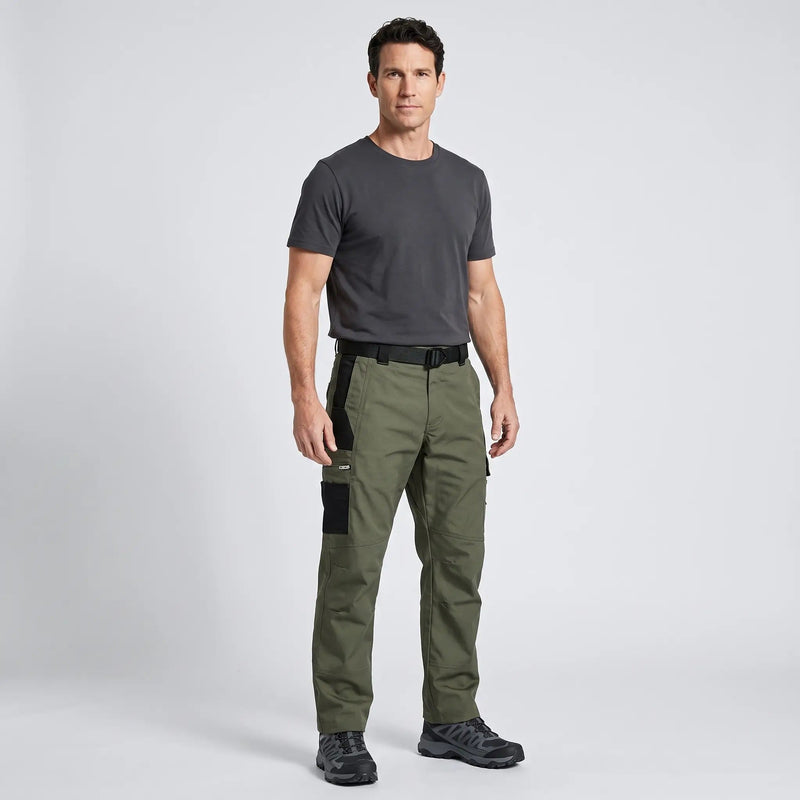 Men's Weather Resistant Outdoor Pants With Water Repellent Finish And Zip Pockets