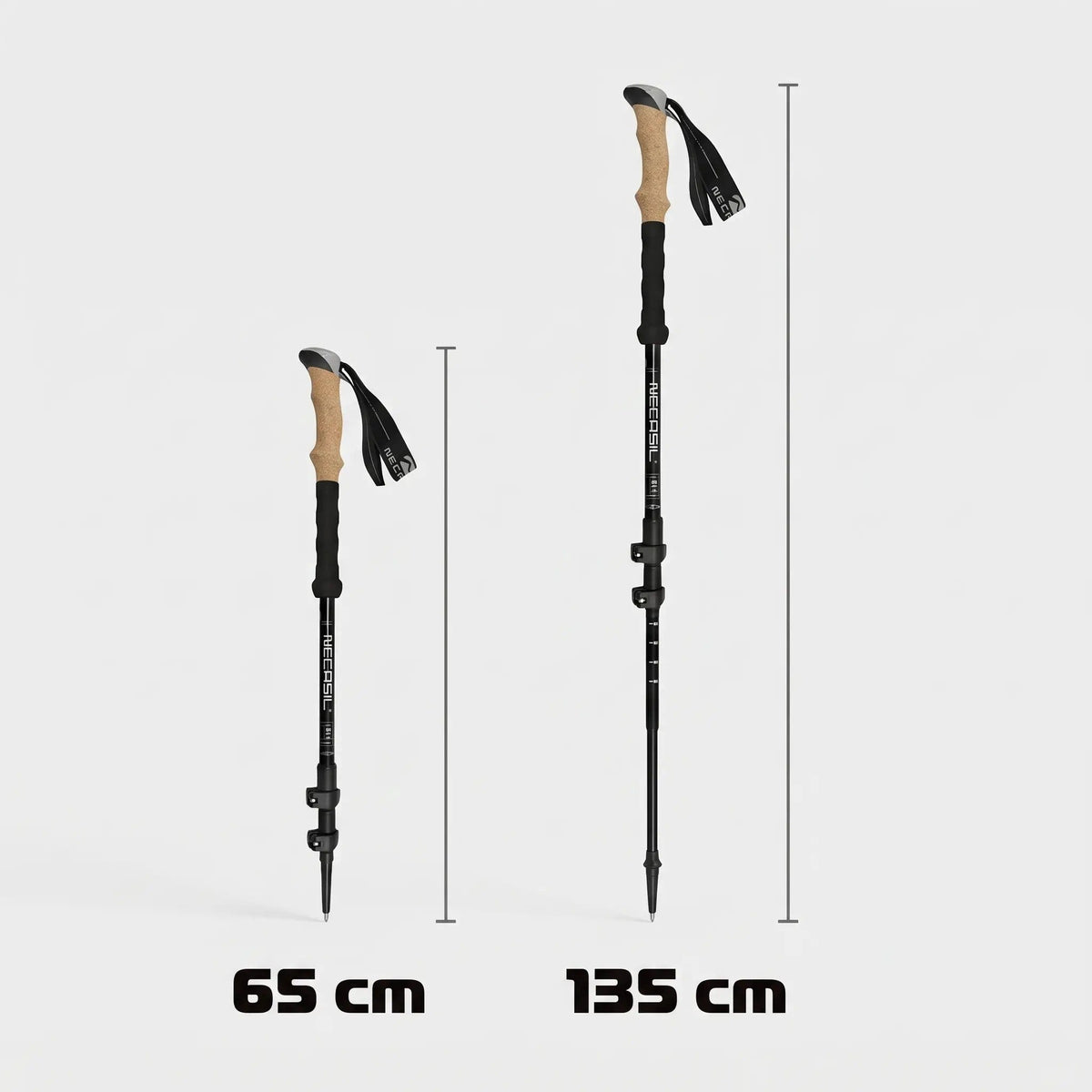 Unisex Lightweight Aluminum Trekking Pole with Shock Absorbing System