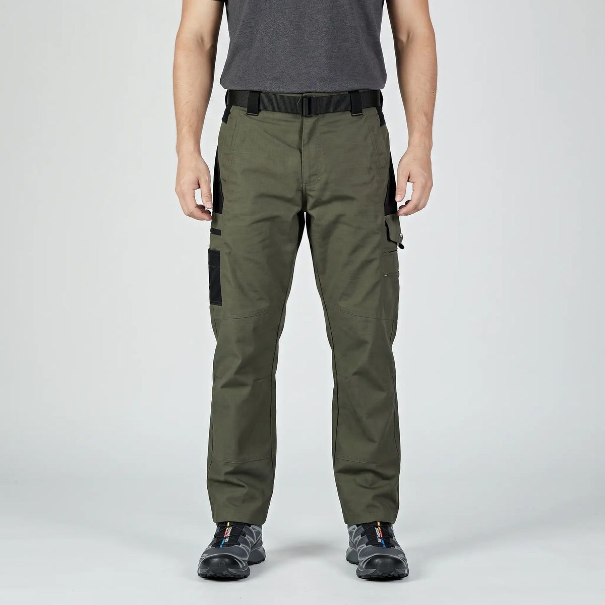Men's Weather Resistant Outdoor Pants With Water Repellent Finish And Zip Pockets