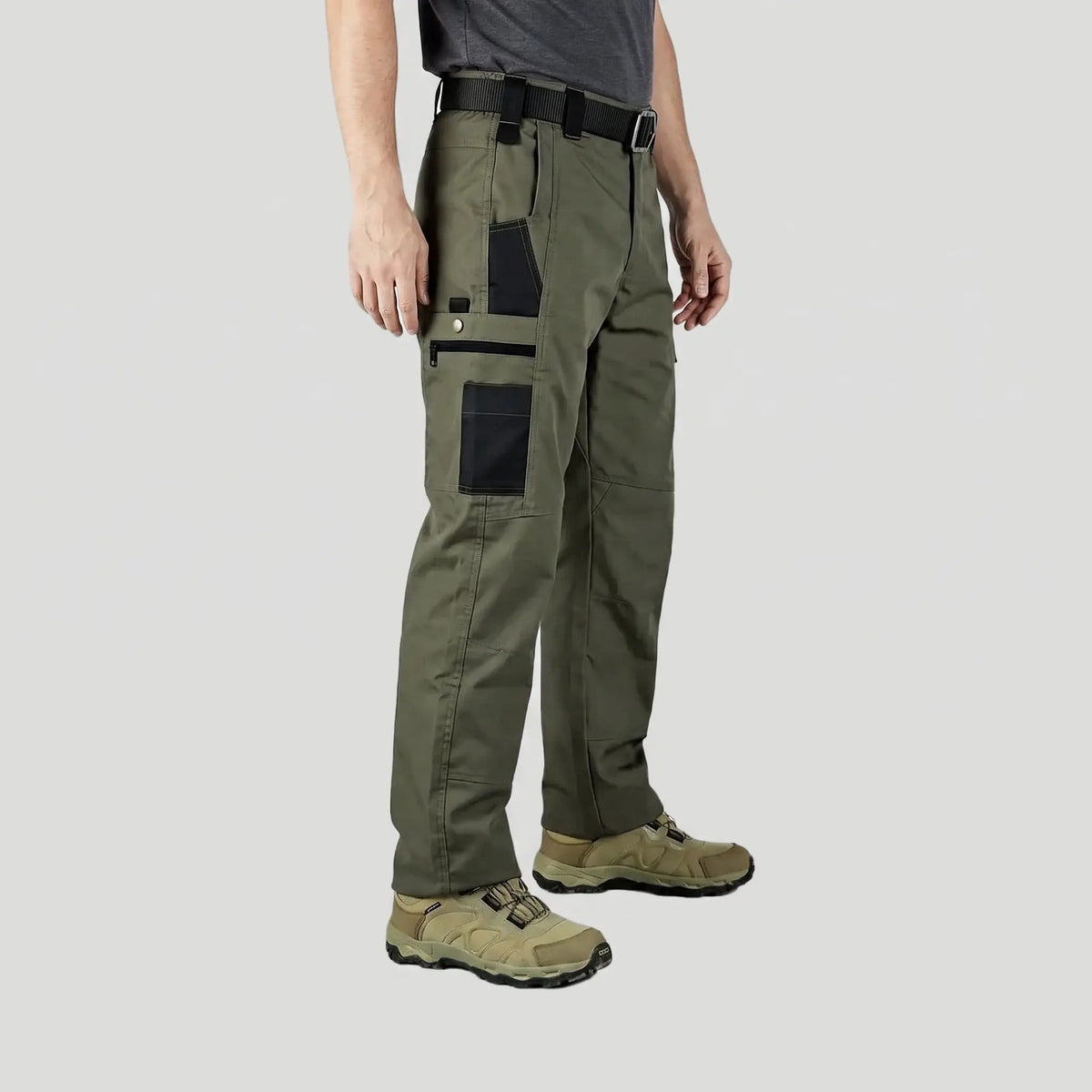 Men's Weather Resistant Outdoor Pants With Water Repellent Finish And Zip Pockets
